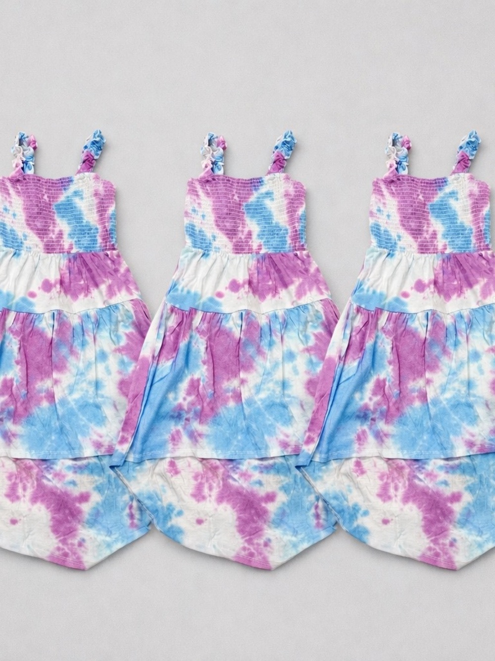 Theme Girls' Tie-Dye Sundress in Blue and Purple